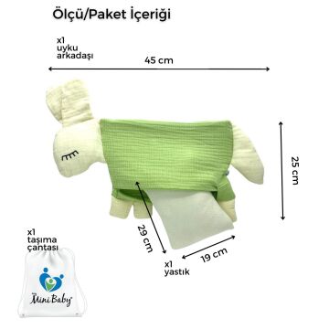 Yastıklı Çantalı Müslin Uyku Arkadaşı Kuzu