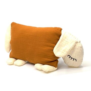 Yastıklı Çantalı Müslin Uyku Arkadaşı Kuzu Kahverengi